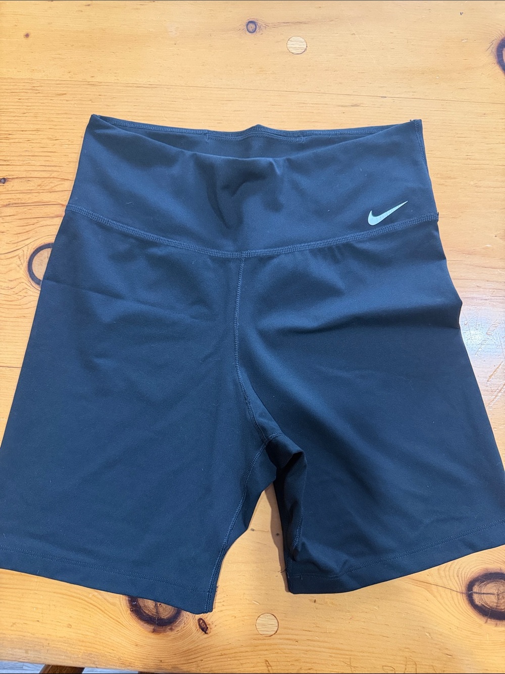 Nike Black High-Rise Bike Shorts with Small Swoosh